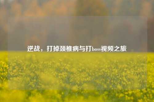 逆战,打掉颈椎病与打boss视频之旅