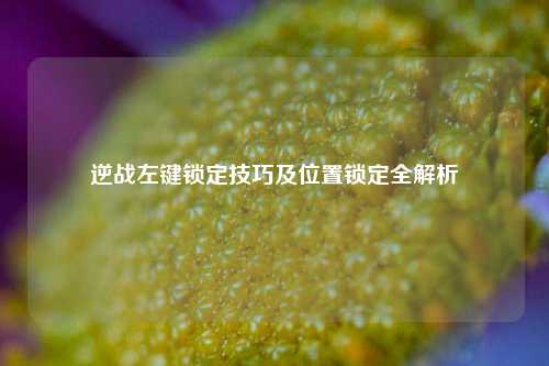 逆战左键锁定技巧及位置锁定全解析
