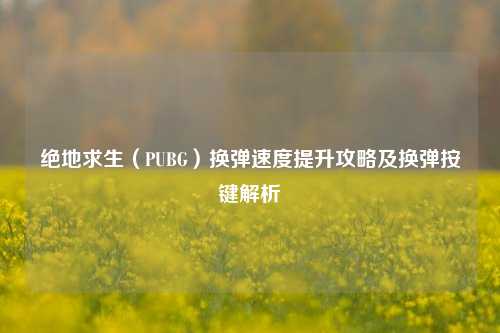 绝地求生(PUBG)换弹速度提升攻略及换弹按键解析