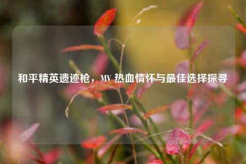 和平精英遗迹枪,MV 热血情怀与最佳选择探寻