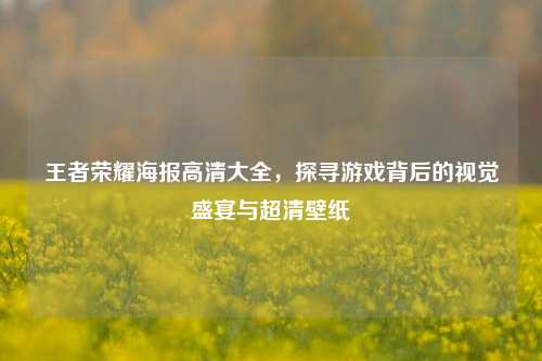 王者荣耀海报高清大全,探寻游戏背后的视觉盛宴与超清壁纸