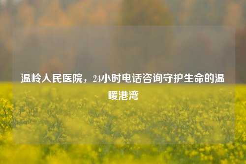 温岭人民医院，24小时电话咨询守护生命的温暖港湾