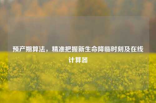 预产期算法,精准把握新生命降临时刻及在线计算器