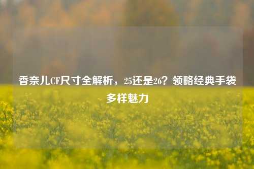 香奈儿CF尺寸全解析,25还是26?领略经典手袋多样魅力