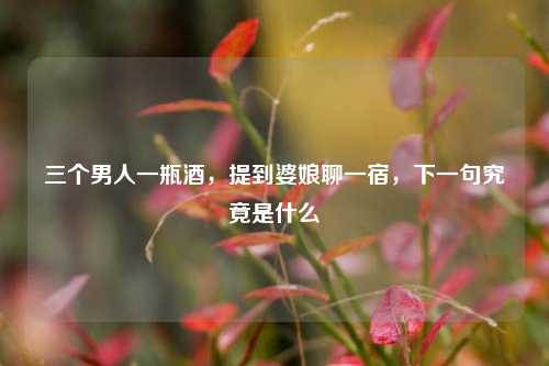 三个男人一瓶酒，提到婆娘聊一宿，下一句究竟是什么