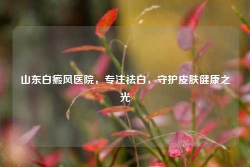 山东白癜风医院,专注祛白,守护皮肤健康之光