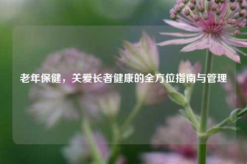 老年保健,关爱长者健康的全方位指南与管理