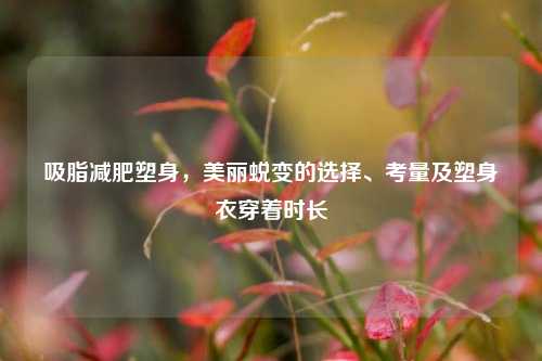 吸脂减肥塑身,美丽蜕变的选择、考量及塑身衣穿着时长