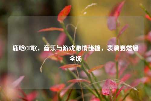 鹿晗CF歌，音乐与游戏激情碰撞，表演赛燃爆全场