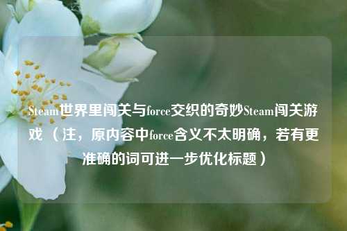 Steam世界里闯关与force交织的奇妙Steam闯关游戏 (注,原内容中force含义不太明确,若有更准确的词可进一步优化标题)