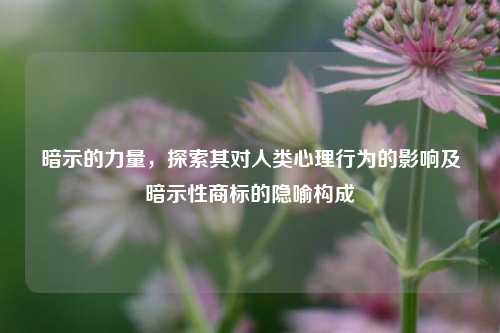 暗示的力量,探索其对人类心理行为的影响及暗示性商标的隐喻构成